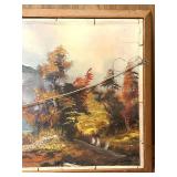 Double Sided Framed Landscape Oil Paintings, Signed and Unsigned