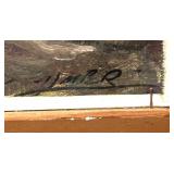 Double Sided Framed Landscape Oil Paintings, Signed and Unsigned