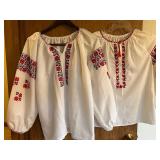 Ukrainian Embroidered Blouse and Folk Costume Accessories Set