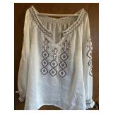 Ukrainian Embroidered Blouse and Folk Costume Accessories Set