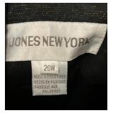 Jones New York 20W Top and Onyx Nite by Wendye Chaitin Pants Set, Navy Ralph Lauren Blazer, Plus Size