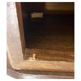 Vintage Wall-Mount Display Cabinet with Glass Door and Side Shelves