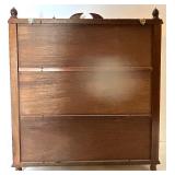 Vintage Wall-Mount Display Cabinet with Glass Door and Side Shelves