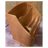 Wood Desktop Organizer and Black Mesh 2-Drawer Storage Unit