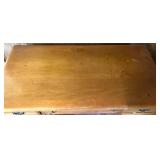 Wood Office Desk with 8 Drawers and Brass Handles