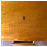 Wood Office Desk with 8 Drawers and Brass Handles