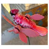 Outdoor Decor Lot with Doormat, Flag Stand, Planter, and Garden Spinner