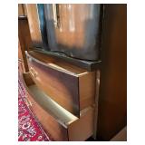 Bedroom Suite: Lowboy Dresser with Mirror, Tallboy Dresser, Bed Frame, 2 Nightstands