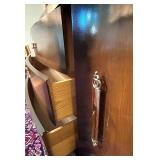 Bedroom Suite: Lowboy Dresser with Mirror, Tallboy Dresser, Bed Frame, 2 Nightstands