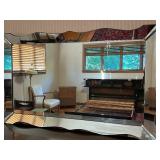 Bedroom Suite: Lowboy Dresser with Mirror, Tallboy Dresser, Bed Frame, 2 Nightstands