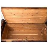 Rustic Solid Cedar Blanket Chest