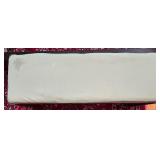 Wooden Piano or Vanity Bench with Green Upholstered Seat