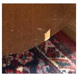 Vintage Wood Bow Front 4-Drawer Dresser with Brass Pulls