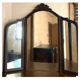 Bassett Mid-Century Highboy Dresser with Carved Mirror