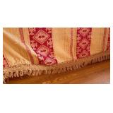 Lot of 2 Vintage Handcrafted Bedspreads and Table Runner