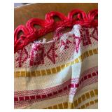 Lot of 2 Vintage Handcrafted Bedspreads and Table Runner