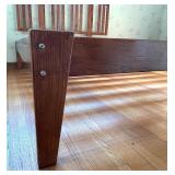 Wooden Slat Queen Bed Frame with Headboard