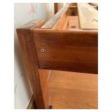 Wooden Slat Queen Bed Frame with Headboard