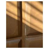 Six-Drawer Dresser With Mirror, Medium Wood Finish