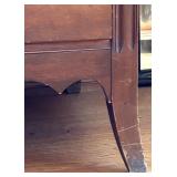 Vintage Tall Wooden Chest of Drawers with Inlay Detail