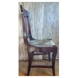 Vintage Wood Side Chair and Ornate Wall Mirror. SEE ALL PHOTOS
