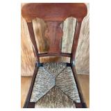 Vintage Wood Side Chair and Ornate Wall Mirror. SEE ALL PHOTOS