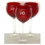 Ruby Red & Clear Glassware Lot - Lenox, Vintage Bowls, Plates, Pitcher