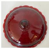 Ruby Red & Clear Glassware Lot - Lenox, Vintage Bowls, Plates, Pitcher