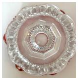 Ruby Red & Clear Glassware Lot - Lenox, Vintage Bowls, Plates, Pitcher