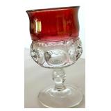 Ruby Red & Clear Glassware Lot - Lenox, Vintage Bowls, Plates, Pitcher