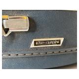 Vintage American Tourister Tri-Taper Blue Round Hat Box Luggage