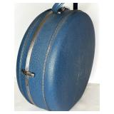 Vintage American Tourister Tri-Taper Blue Round Hat Box Luggage