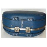 Vintage American Tourister Tri-Taper Blue Round Hat Box Luggage