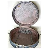 Vintage American Tourister Tri-Taper Blue Round Hat Box Luggage