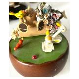 Easter and Spring Decor Lot - Plates, Linens, Figures, and More