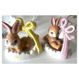 Easter and Spring Decor Lot - Plates, Linens, Figures, and More