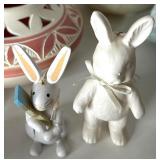 Easter and Spring Decor Lot - Plates, Linens, Figures, and More