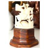 Assorted Collectibles Lot: Folk Art, Figurines, Carvings, and Decor