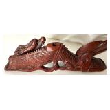 Assorted Collectibles Lot: Folk Art, Figurines, Carvings, and Decor