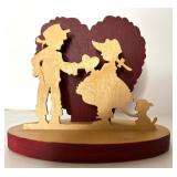 Valentine Collectibles Lot - TY Beanie Baby Valentina, Wedgwood Crystal Heart, Brush