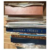 Collection of Ukrainian and Russian Books, Cookbook, Sheet Music, and Records