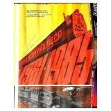 Early 1980s Soviet Propaganda Poster USSR Economic Plan 1981-1985 and Map