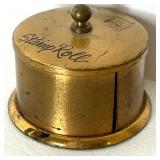 US Mint Stamp Collection Lot with Vintage Brass Stamp Roll Dispenser
