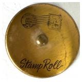 US Mint Stamp Collection Lot with Vintage Brass Stamp Roll Dispenser