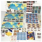 US Commemorative Stamp Sheet Lot - Civil War, Moon Landing, Olympics