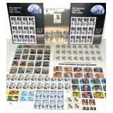 US Commemorative Stamp Sheet Lot - Civil War, Moon Landing, Olympics
