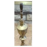 27 inch Fireplace Grate with Brass Andirons