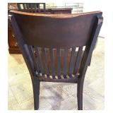 Wood Office Desk and Two Matching Chairs