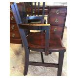 Wood Office Desk and Two Matching Chairs