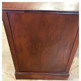 Wood Office Desk and Two Matching Chairs